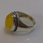 انگشتر نقره مردانه طرح فیلی با نگین شرف الشمس + حکاکی