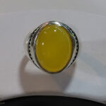 انگشتر نقره مردانه طرح فیلی با نگین شرف الشمس + حکاکی - Image 3