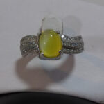 انگشتر نقره زنانه طرح ثریا با نگین شرف الشمس + حکاکی - Image 3