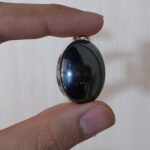 گردنبند نقره زنانه و مردانه دست ساز ساده با حدید صینی بزرگ+حکاکی ذکر افزایش رزق و روزی