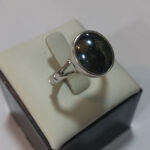 انگشتر نقره مردانه طرح صفوی ظریف با نگین حدید صینی+حکاکی ذکر امام صادق (ع) - Image 3