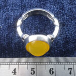 انگشتر نقره مردانه طرح صفوی ظریف با نگین شرف الشمس + حکاکی - Image 2