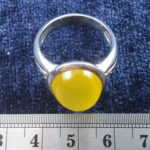 انگشتر نقره مردانه طرح پا اردکی با نگین شرف الشمس + حکاکی - Image 4