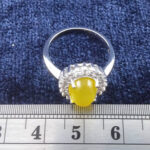 انگشتر نقره زنانه طرح آفتاب با نگین شرف الشمس + حکاکی - Image 3