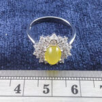 انگشتر نقره زنانه طرح جواهری با نگین شرف الشمس + حکاکی - Image 4