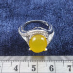 انگشتر نقره زنانه طرح فاخر با نگین شرف الشمس + حکاکی - Image 2