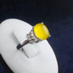 ست نقره زنانه طرح اقاقیا با نگین شرف شمس + حکاکی - Image 4