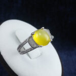 ست نقره زنانه طرح صبا با نگین شرف شمس + حکاکی - Image 4