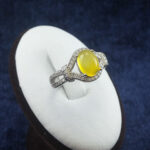 ست نقره زنانه طرح صدف با نگین شرف شمس + حکاکی - Image 3