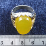 انگشتر نقره مردانه طرح فاطمه زهرا (س) با نگین شرف الشمس + حکاکی - Image 4