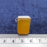 انگشتر نقره دست ساز مردانه طرح صفوی چهارگوش با نگین شرف الشمس + حکاکی - Image 4