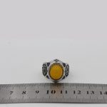 انگشتر نقره مردانه طرح یاحسین (ع) نگین شرف الشمس + حکاکی - Image 4