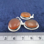 گردنبند زنانه و مردانه طرح دورساده با نگین شرف شمس یمنی + حکاکی - Image 4