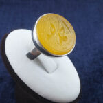 انگشتر نقره مردانه دست ساز طرح همایونی با نگین شرف الشمس + حکاکی