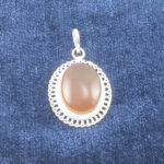 گردنبند زنانه طرح دورفنری با نگین شرف شمس یمنی + حکاکی - Image 3