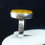 انگشتر نقره مردانه دست ساز طرح همایونی با نگین شرف الشمس + حکاکی - Image 2