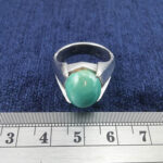 انگشتر نقره مردانه طرح چهارچنگ سلطنتی با نگین فیروزه - Image 4