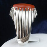 انگشتر نقره مردانه دست ساز طرح چنگی شانه ای با نگین شرف الشمس یمنی + حکاکی - Image 2