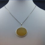 گردنبند طرح قجری با نگین شرف شمس + حکاکی - Image 2