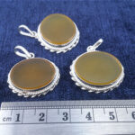 گردنبند طرح قجری با نگین شرف شمس + حکاکی - Image 4