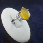 انگشتر نقره زنانه طرح شبنم