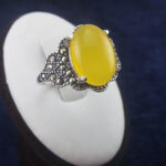 انگشتر نقره زنانه طرح گلبرگ