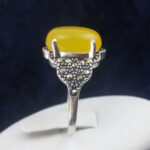 انگشتر نقره زنانه طرح گلبرگ