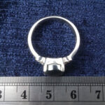 انگشتر نقره زنانه طرح ظریف آتنا با نگین حدید صینی+حکاکی - Image 4