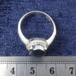 انگشتر نقره زنانه طرح دخترانه نازیلا با نگین حدید صینی+حکاکی - Image 4