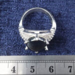 انگشتر نقره زنانه طرح شیوا با سنگ حدید صینی+حکاکی - Image 4