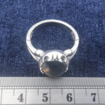 انگشتر نقره مردانه طرح صفوی هفتی با نگین حدید صینی+حکاکی ذکر امام صادق (ع) - Image 4