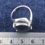 انگشتر نقره زنانه طرح نارنیا با سنگ حدید صینی + حکاکی - Image 3