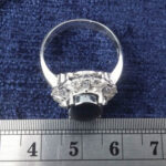 انگشتر نقره زنانه طرح نگار با نگین حدید صینی + حکاکی - Image 4