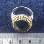 انگشتر حدید صینی نقره مردانه طرح ویژه شرف آنلاین + حکاکی - Image 3