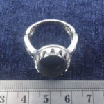 انگشتر نقره مردانه طرح پاسارگاد با سنگ حدید صینی+حکاکی - Image 3