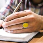 انگشتر شرف الشمس نقره مردانه طرح یازهرا + حکاکی - Image 3