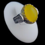 انگشتر نقره مردانه طرح یاسین با سنگ شرف شمس + حکاکی - Image 4