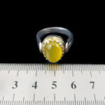 انگشتر نقره مردانه طرح یاسین با سنگ شرف شمس + حکاکی - Image 2