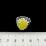 انگشتر نقره مردانه شبکه ظریف دور چنگ مبین با نگین شرف الشمس + حکاکی - Image 2