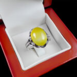 انگشتر شرف الشمس نقره مردانه بسیار شیک طرح پنجه‌ای + حکاکی - Image 4