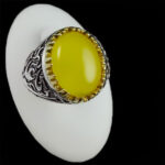 انگشتر شرف الشمس نقره مردانه طرح یاعلی یافاطمه + حکاکی