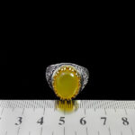 انگشتر شرف الشمس نقره مردانه طرح یاعلی یافاطمه + حکاکی - Image 4