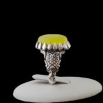 انگشتر شرف الشمس نقره مردانه طرح فاخر سیاه قلم یوسف + حکاکی - Image 3