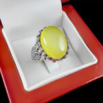 انگشتر شرف الشمس نقره مردانه طرح فاخر سیاه قلم یوسف + حکاکی - Image 2