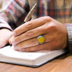 انگشتر شرف الشمس نقره مردانه طرح فاخر یا ضامن آهو + حکاکی - Image 3