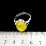 انگشتر نقره مردانه طرح کمیل با سنگ شرف شمس + حکاکی - Image 2