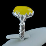 انگشتر نقره مردانه طرح کمیل با سنگ شرف شمس + حکاکی - Image 3