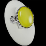 انگشتر شرف الشمس نقره مردانه طرح جوان + حکاکی