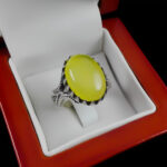 انگشتر شرف الشمس نقره مردانه طرح جوان + حکاکی - Image 3