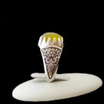 انگشتر شرف الشمس نقره مردانه طرح زیبای اشجار + حکاکی - Image 2